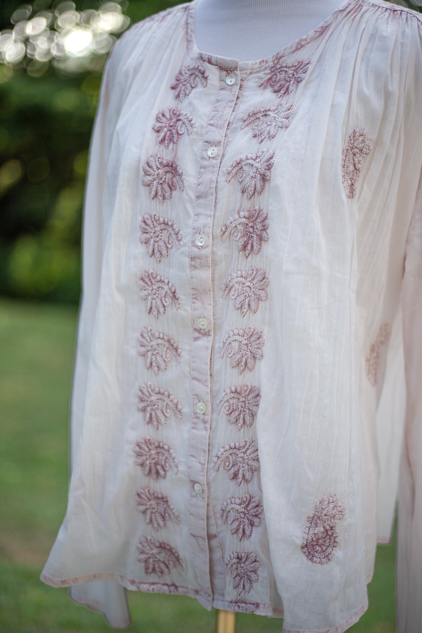 The Blush Embroidered Boho Blouse