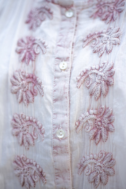 The Blush Embroidered Boho Blouse