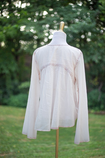The Blush Embroidered Boho Blouse