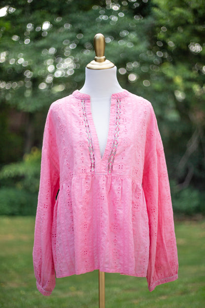 The Sweetheart Eyelet Lace Blouse