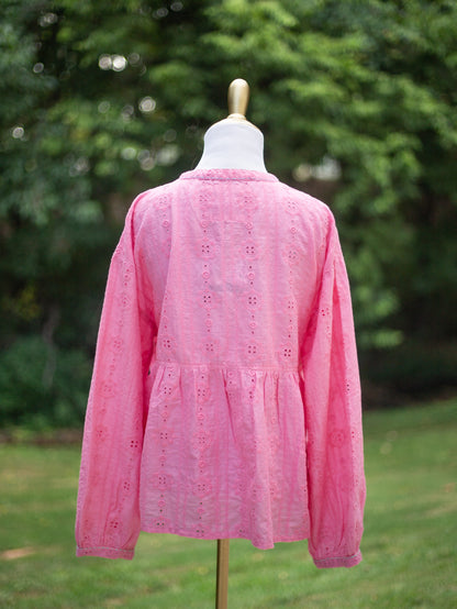 The Sweetheart Eyelet Lace Blouse