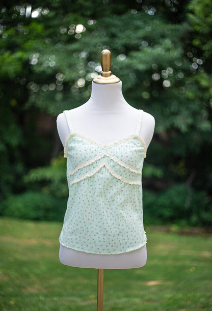 The Mint Romance Ribbed Cami