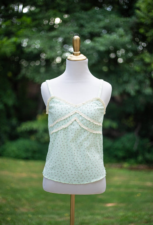 The Mint Romance Ribbed Cami