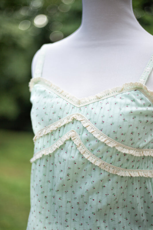 The Mint Romance Ribbed Cami