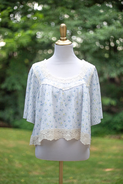 The Meadow Breeze Floral Lace Blouse