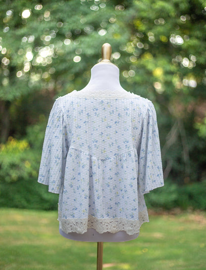 The Meadow Breeze Floral Lace Blouse